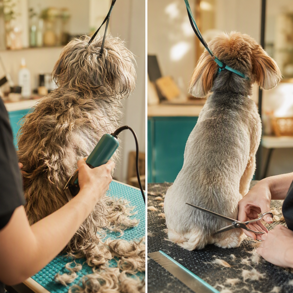 Grooming, Daycare & Boarding: before and after
